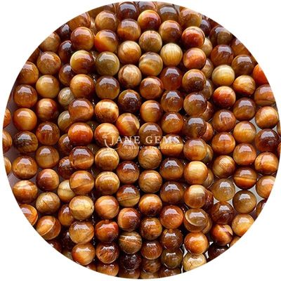 Gender-Neutral Crystal Bead Stone 8mm Tiger Eye Round Beads for Jewelry Making