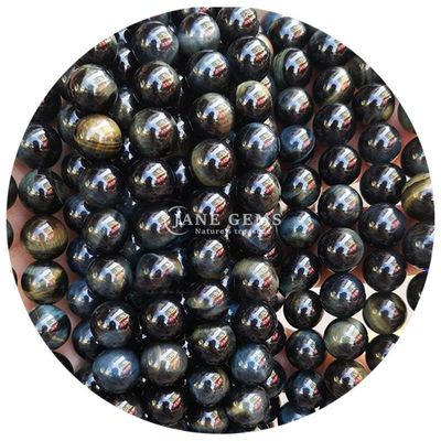 Gender-Neutral Crystal Bead Stone 8mm Tiger Eye Round Beads for Jewelry Making