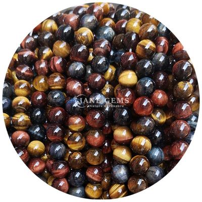 Gender-Neutral Crystal Bead Stone 8mm Tiger Eye Round Beads for Jewelry Making