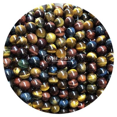 Gender-Neutral Crystal Bead Stone 8mm Tiger Eye Round Beads for Jewelry Making
