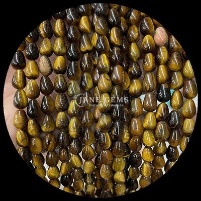 Red Jasper Opalite Tiger's Eye Gem Bead Natural Crystal Water Drop Shape Stone Loose Bead Strands For Bracelets