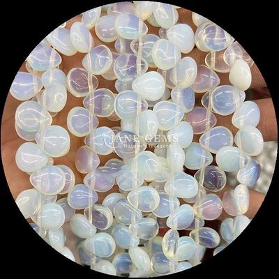 Malachite Clear Quartz Gem Bead Natural Crystal Water Drop Shape Stone Loose Bead Strands For Bracelets