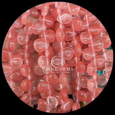 Malachite Clear Quartz Gem Bead Natural Crystal Water Drop Shape Stone Loose Bead Strands For Bracelets