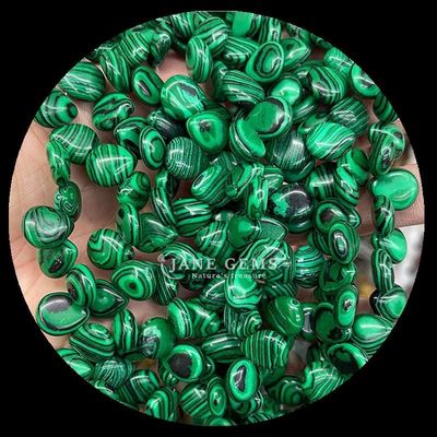 Malachite Clear Quartz Gem Bead Natural Crystal Water Drop Shape Stone Loose Bead Strands For Bracelets