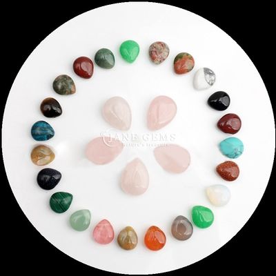 Malachite Clear Quartz Gem Bead Natural Crystal Water Drop Shape Stone Loose Bead Strands For Bracelets