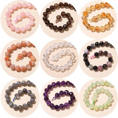 Wholesale Authentic Natural Gemstone Loose Beads Faceted Crystal Loose Beads Rose Quartz Stone Beads for Crafting