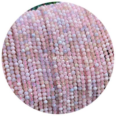 Wholesale Semi-pricious Gemstone Faceted Beads Faceted Loose Stone Bead Accessories Rose Quartz Bead Spacer for Jewelry