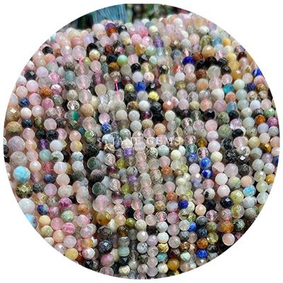 Wholesale Multicolor Quartz Semi-pricious Gemstone Faceted Beads Accessories Shell Pearl Spacer For Jewelry Making