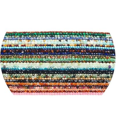 Wholesale Multicolor Quartz Semi-pricious Gemstone Faceted Beads Accessories Shell Pearl Spacer For Jewelry Making