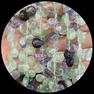 Indian Agate Topaz Gem Bead Natural Crystal Water Drop Shape Stone Loose Bead Strands For Bracelets