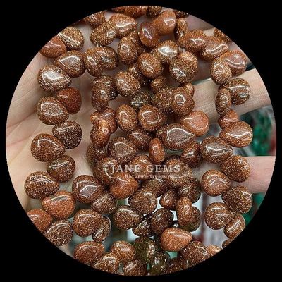 Indian Agate Topaz Gem Bead Natural Crystal Water Drop Shape Stone Loose Bead Strands For Bracelets