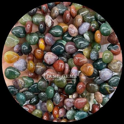 Indian Agate Topaz Gem Bead Natural Crystal Water Drop Shape Stone Loose Bead Strands For Bracelets