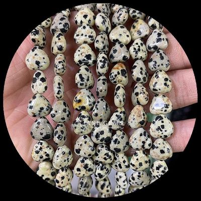 Aquamarine Amethyst Gem Bead Natural Crystal Heart Shape Stone Loose Bead Strands For Bracelets