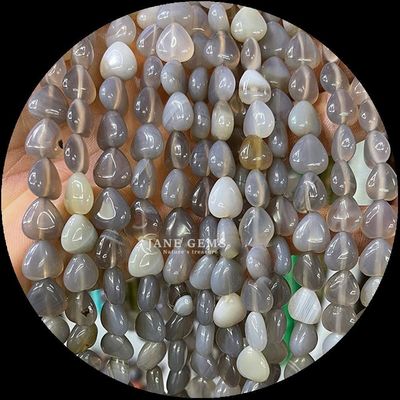 Aquamarine Amethyst Gem Bead Natural Crystal Heart Shape Stone Loose Bead Strands For Bracelets
