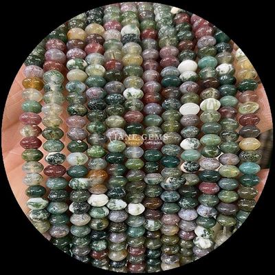 Sodalite Picture Stone Gem Bead Natural Crystal UFO Shape Stone Loose Bead Strands For Bracelets