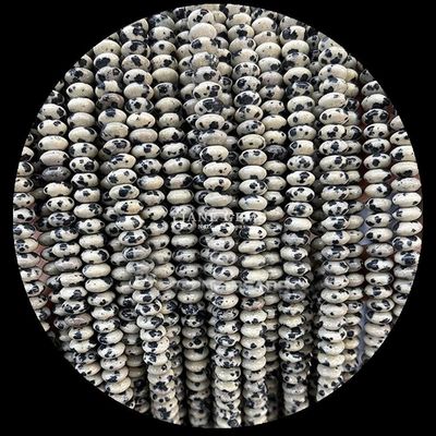 Sodalite Picture Stone Gem Bead Natural Crystal UFO Shape Stone Loose Bead Strands For Bracelets