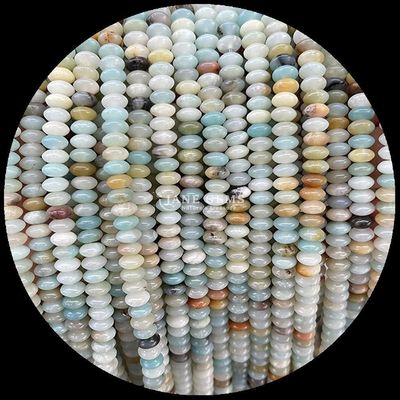 Lemon Jade Amazonite Gem Bead Natural Crystal UFO Shape Stone Loose Bead Strands For Bracelets
