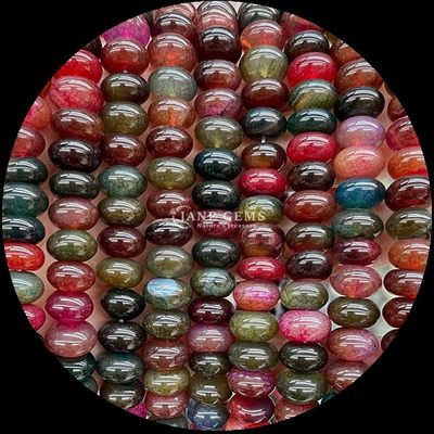 Lemon Jade Amazonite Gem Bead Natural Crystal UFO Shape Stone Loose Bead Strands For Bracelets