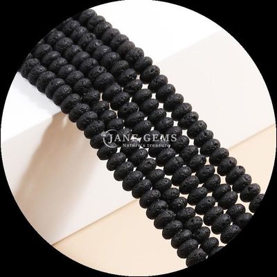 Lucky Jade Lava Stone Gem Bead Natural Crystal Abacus Shape Stone Loose Bead Strands For Bracelets