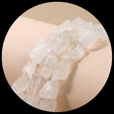 Rose Quartz Amethyst Gem Bead Natural Crystal Raw Rough Stone Loose Bead Strands For Bracelets