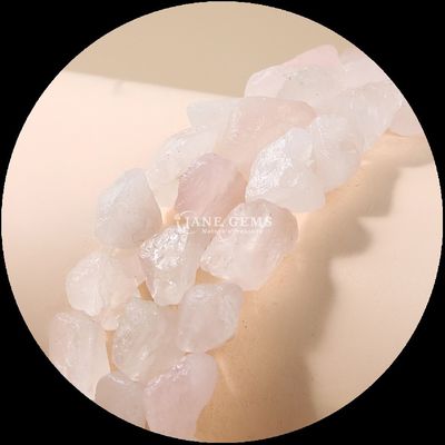 Rose Quartz Amethyst Gem Bead Natural Crystal Raw Rough Stone Loose Bead Strands For Bracelets
