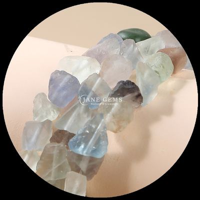 Fluorite Amazonite Gem Bead Natural Crystal Raw Rough Stone Loose Bead Strands For Bracelets
