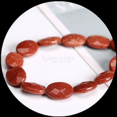 Faceted Oval Shape Gem Bead Natural Crystal Opalite Blue Dot Stone Loose Bead Strands For Bracelets