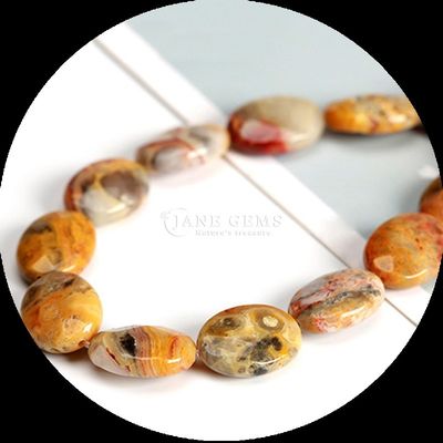 Faceted Oval Shape Gem Bead Natural Crystal Howlite Snowflake Obsidian Stone Loose Bead Strands For Bracelets