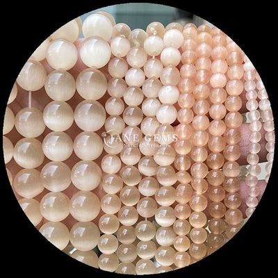 Orange Purple Yellow Colorful Round Shape Cat Eye Loose Bead Strands Bead Size 4mm/6mm/8mm/10mm/12mm