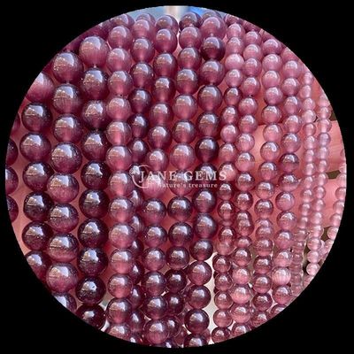 Orange Purple Yellow Colorful Round Shape Cat Eye Loose Bead Strands Bead Size 4mm/6mm/8mm/10mm/12mm