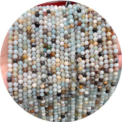 Gemstones Round Faceted Cutting Natural Stone Beads Strand Quartz For Handmade Jewelry Making