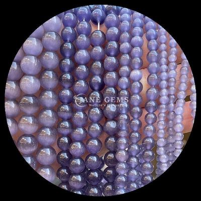 Red Blue Purple Colorful Bead Round Shape Cat Eye Loose Bead Strands for Healing Energy and Gift Giving