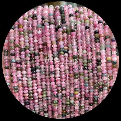 Tourmaline Garnet Natural Gemstone Bead Faceted Abacus Shape Loose Bead Strands for Healing Energy and DIY Jewelry Ma