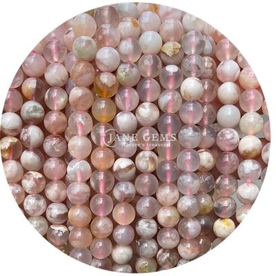 Natural Round Smooth Mix Agate Loose Beads Strand For DIY Jewelry & Crafts Makin