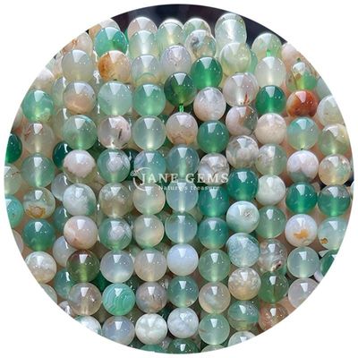 Natural Round Smooth Mix Agate Loose Beads Strand For DIY Jewelry & Crafts Makin