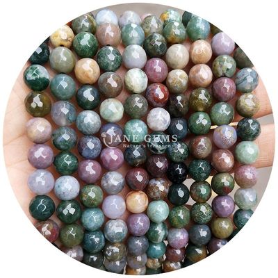Natural Round Smooth Mix Agate Loose Beads Strand For DIY Jewelry & Crafts Makin