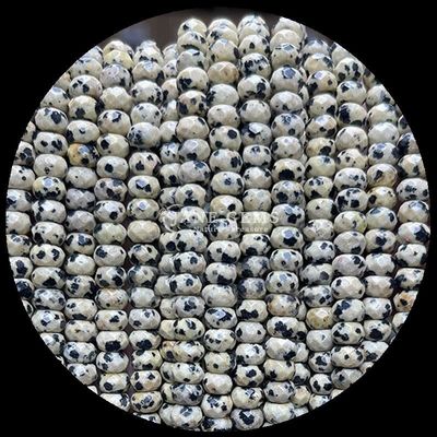 Indian Agate Green Dot Natural Gemstone Bead Strands Natural Gemstone Faceted Abacus Beads for Custom Gifts