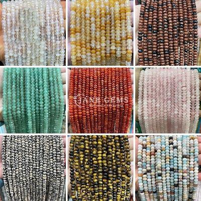 Labradorite Peridot Natural Gemstone Bead Strands Natural Gemstone Faceted Abacus Beads for Custom Gifts