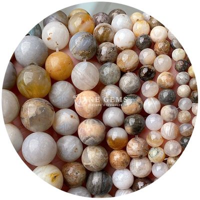 Natural Healing Crystal Gemstone Loose Beads Smooth Stone Beads For Jewelry Making