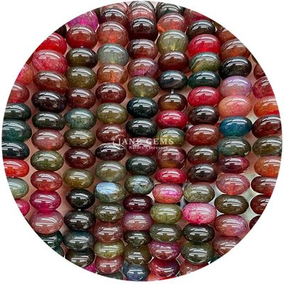 Natural Smooth Semi Precious  Round Loose Stone Beads Energy Healing Beads For Jewelry Making