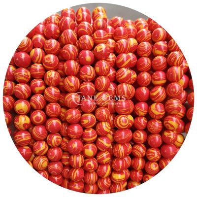 Malachite Beads Imitation Malachite Stone Beads Round Loose Stone Beads For DIY Jewelry