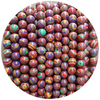Malachite Beads Imitation Malachite Stone Beads Round Loose Stone Beads For DIY Jewelry