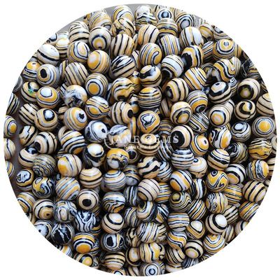 Malachite Beads Imitation Malachite Stone Beads Round Loose Stone Beads For DIY Jewelry