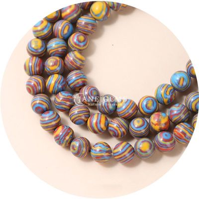 Malachite Beads Imitation Malachite Stone Beads Round Loose Stone Beads For DIY Jewelry