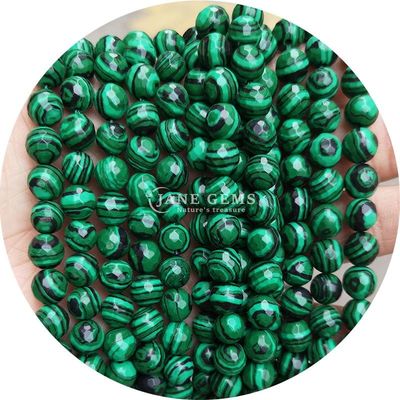 Malachite Beads Imitation Malachite Stone Beads Round Loose Stone Beads For DIY Jewelry
