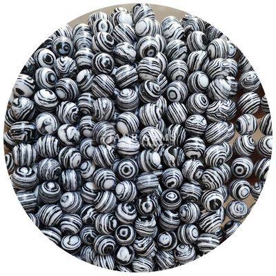 Malachite Beads Imitation Malachite Stone Beads Round Loose Stone Beads For DIY Jewelry