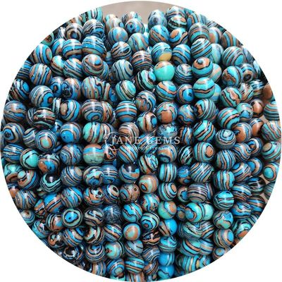 Malachite Beads Imitation Malachite Stone Beads Round Loose Stone Beads For DIY Jewelry