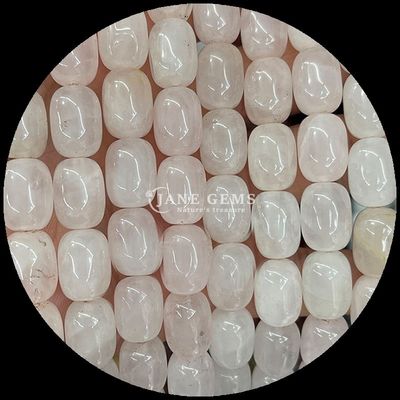 Rose Quartz Clear Quartz Natural Gemstone Bead Strands Natural Gemstone Barrel Shape Beads for Custom Gifts