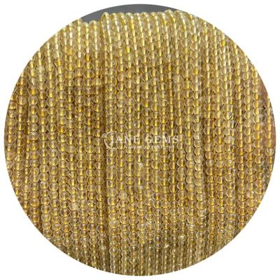 Semi-Precious Stone Citrine Tourmaline Healing Loose Round Bead Strands For Birthday Gift Making