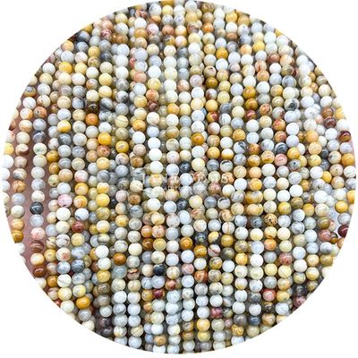 Semi-Precious Stone Citrine Tourmaline Healing Loose Round Bead Strands For Birthday Gift Making